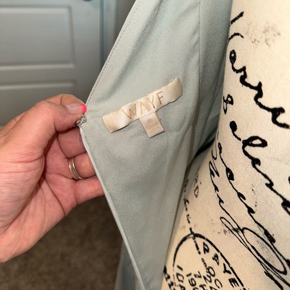 WAYF Satin Blue Dress - Picture 4 of 4